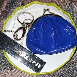 Nine West Blue Key Chain & Coin Purse .